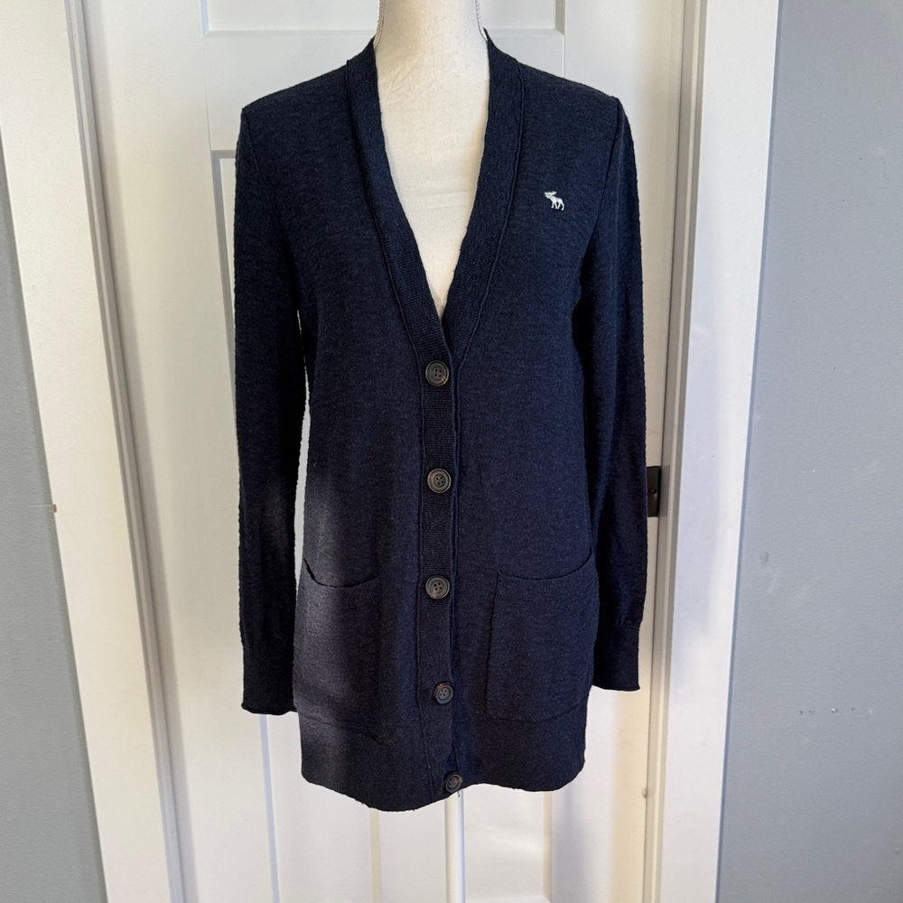 Abercrombie & Fitch Dark Blue Cardigan Sweater